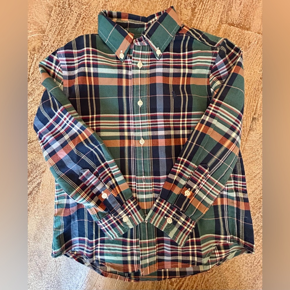 Boy’s Size 5 Polo by Ralph Lauren Plaid Button-Down Shirt